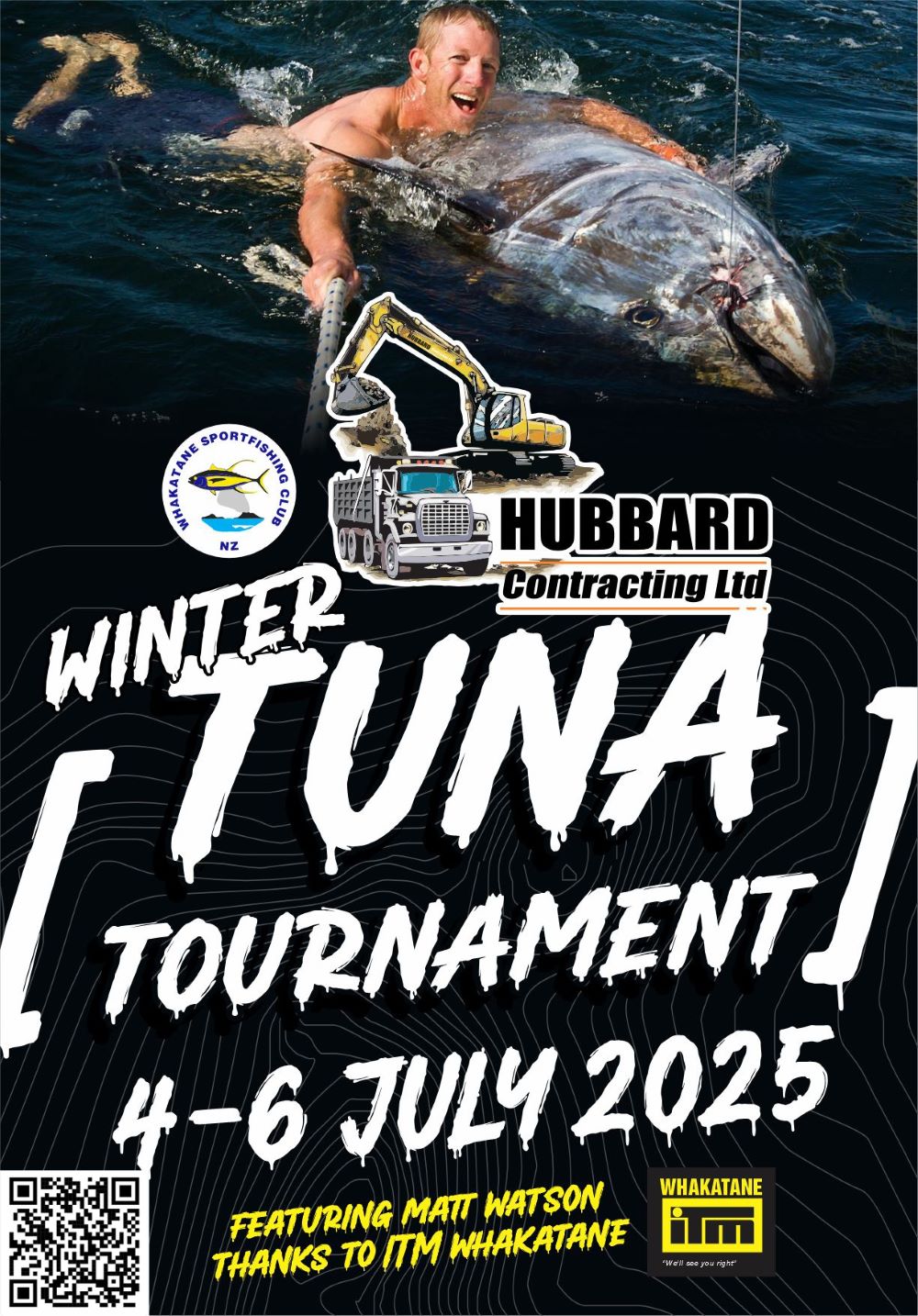 Winter Tuna Tournament Artwork with QR code