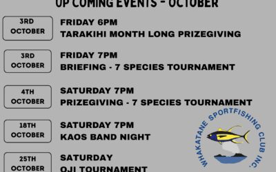 oCTOBER uPCOMING eVENTS