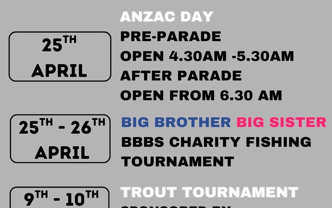 April Upcoming Events