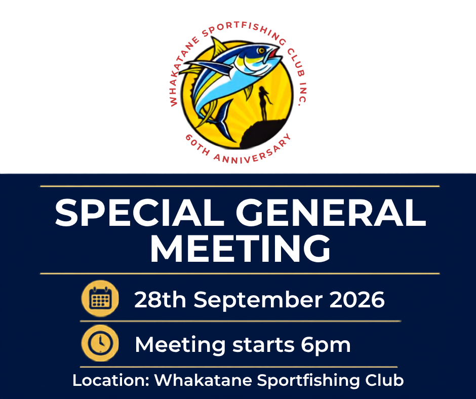 The Whakatane Sportfishing Club AGM Notice